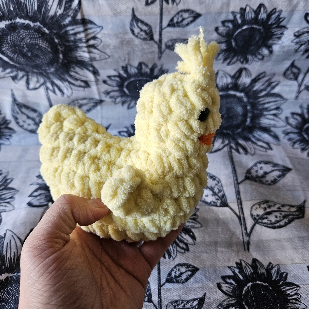 Crochet Light Yellow Baby Chick Amigurumi Plushie - Picture 11 of 13